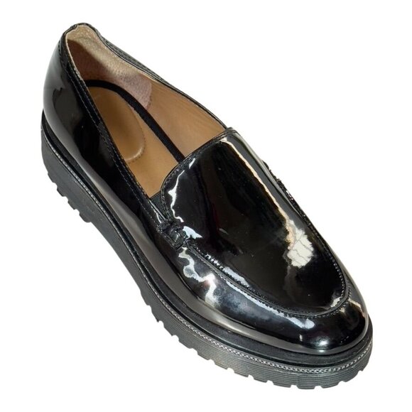 FRANCIO SARTO Static Women's Black Patent Leather Platform Loafers  Size 7.5 - Picture 1 of 11